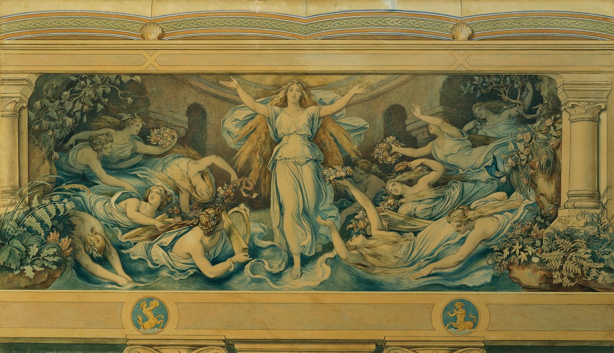 The Beautiful Melusine: V. The Sanctuary av Moritz Ludwig von Schwind