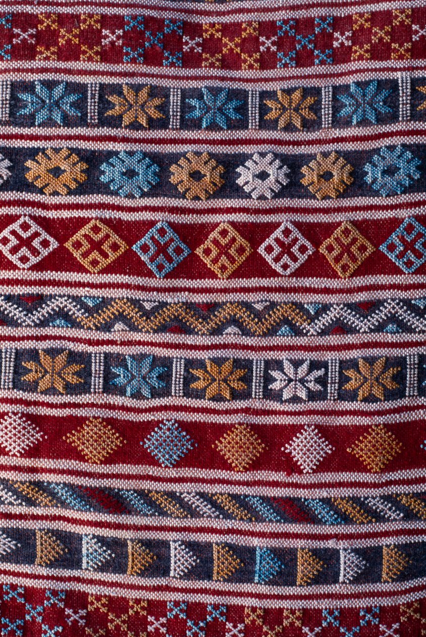 Teppe, detalj (ull) av Moroccan School