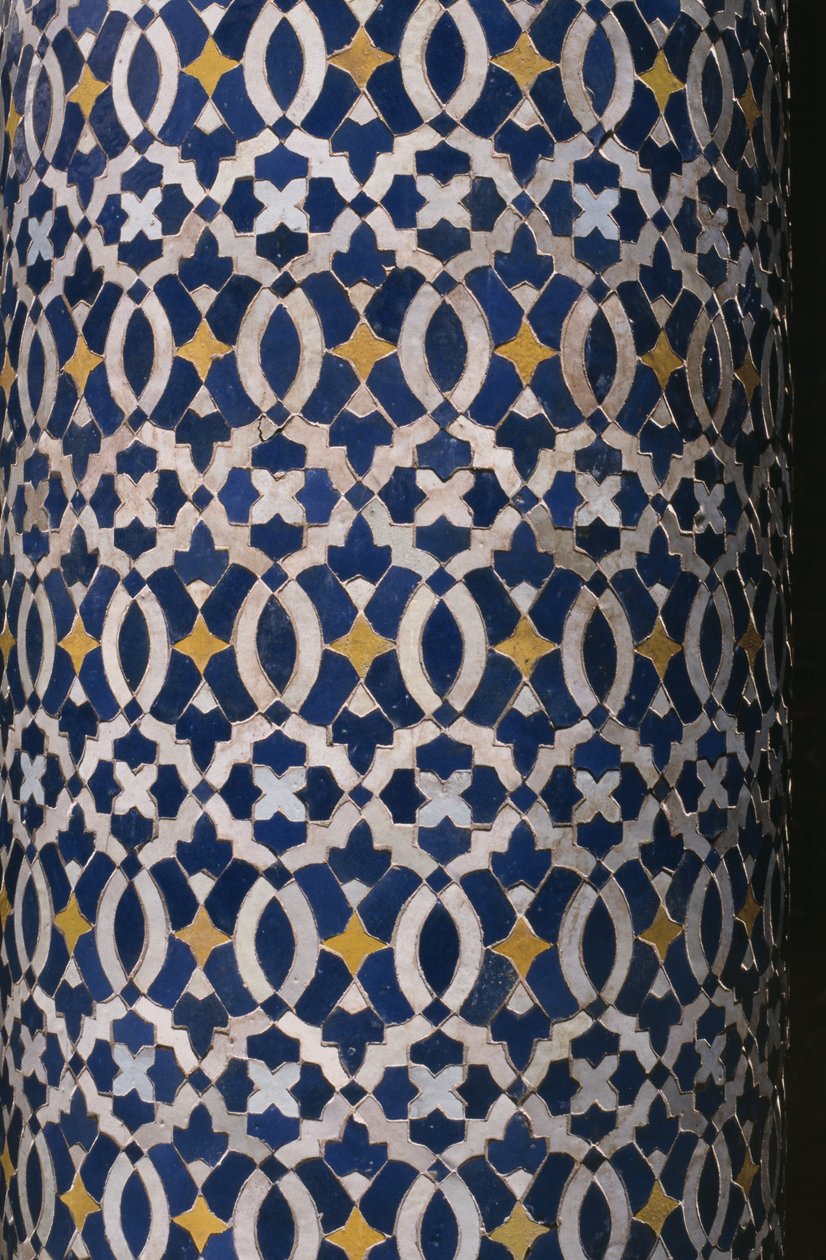 Kasbah of Thamiel glaoui, zellij fliser, detalj (keramikk) av Moroccan School
