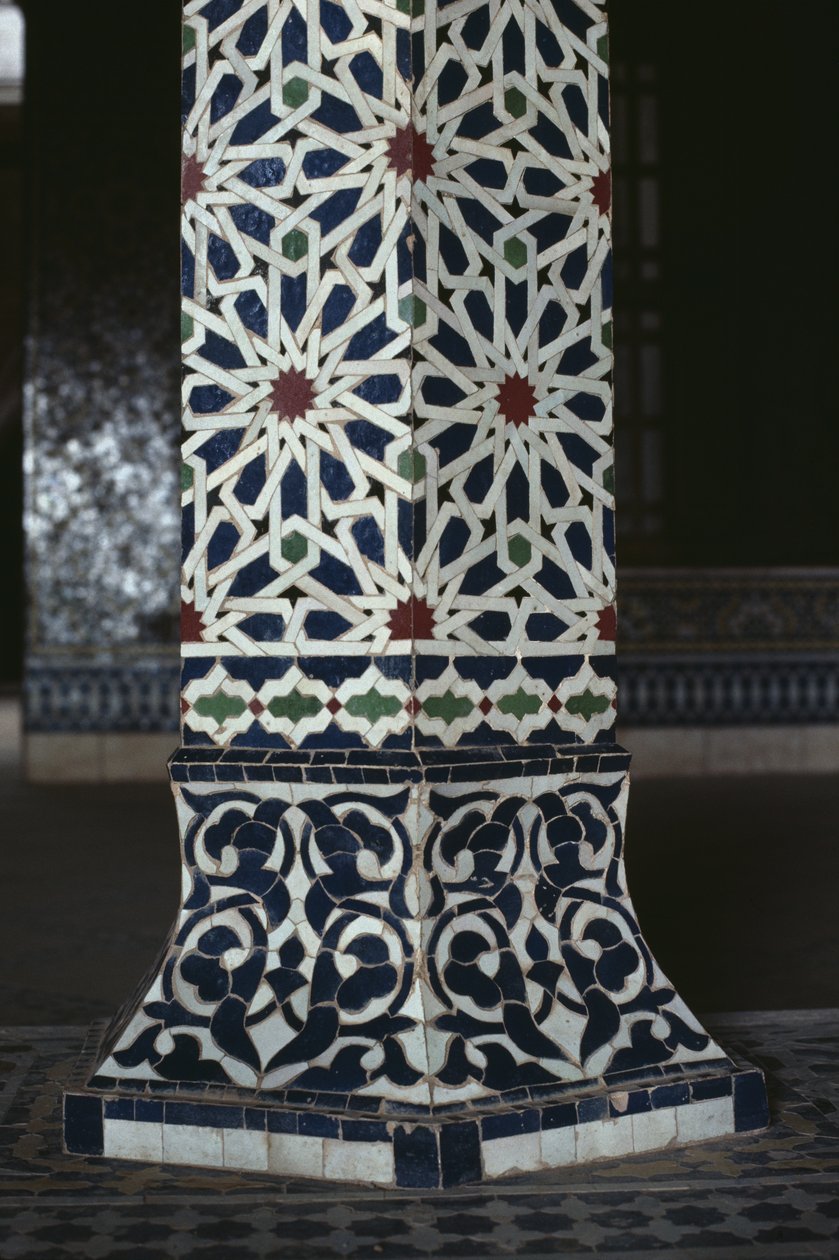Kasbah of Thamiel glaoui, zellij fliser, detalj (keramikk) av Moroccan School