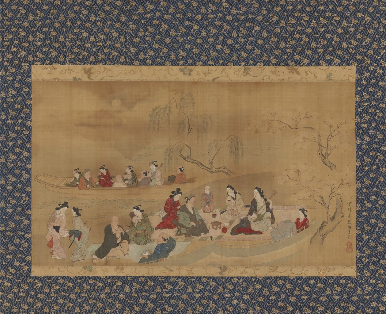 En piknik av Moronobu Hishikawa