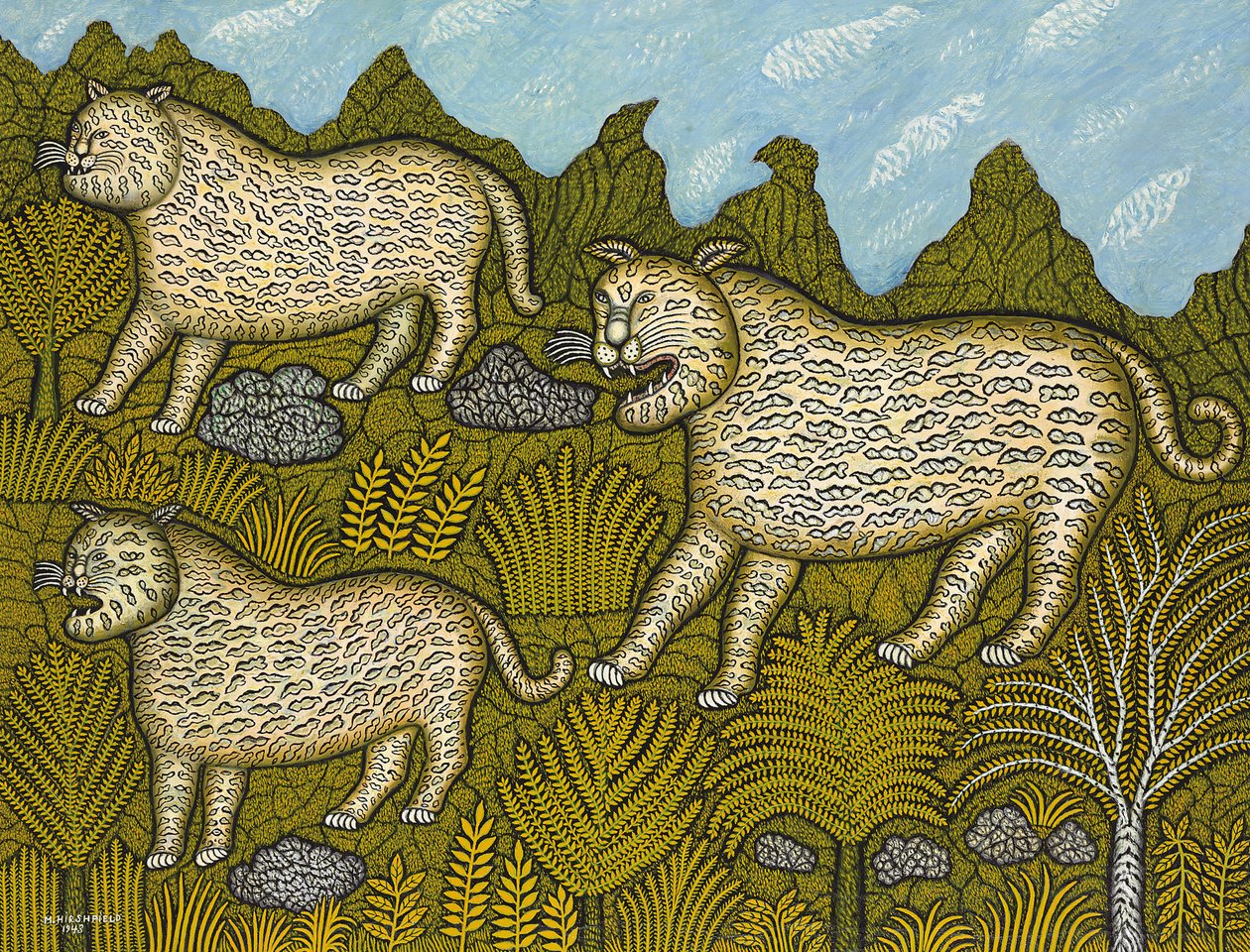 Leopard familie av Morris Hirshfield