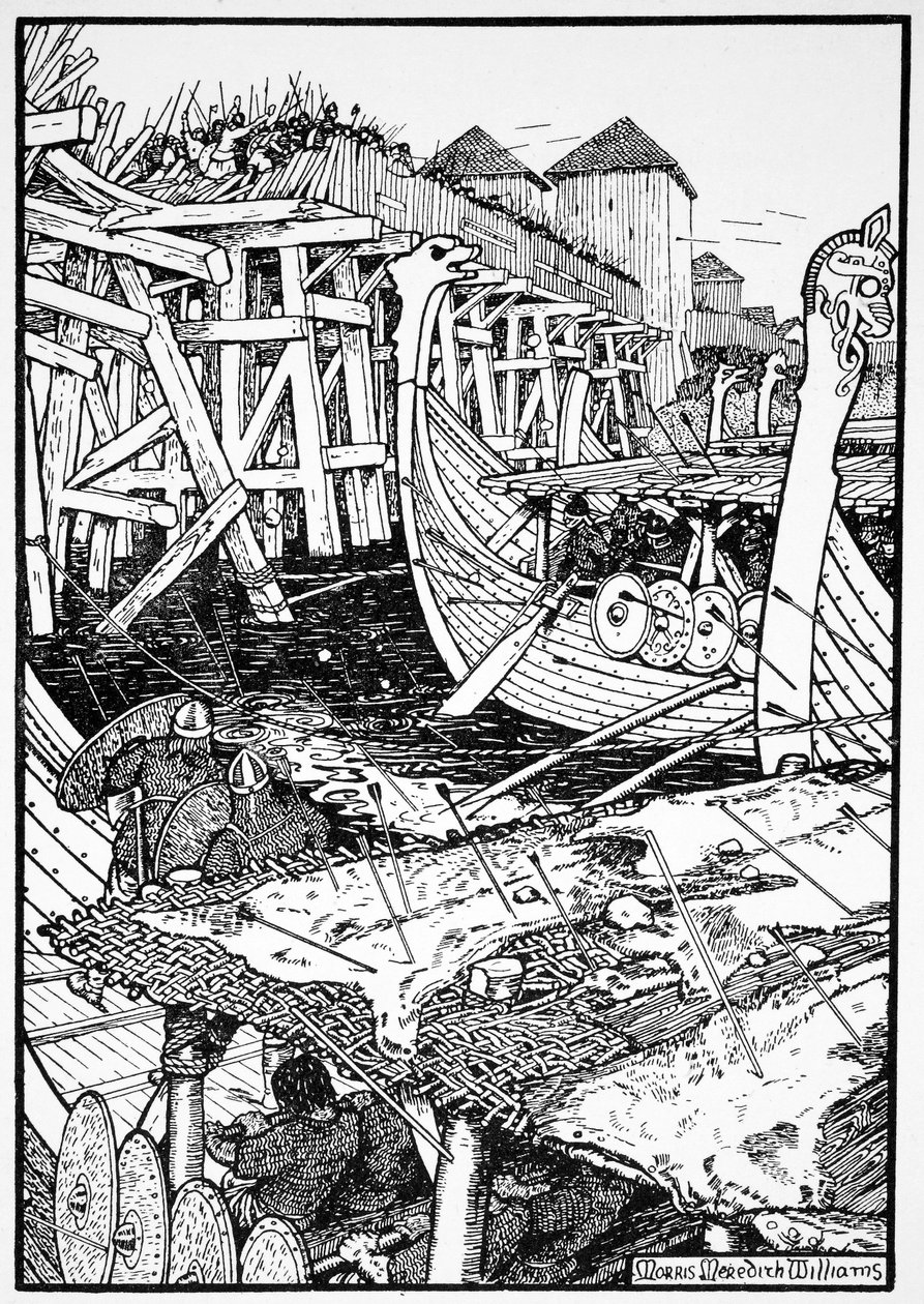 Slaget ved London Bridge, 1014 1913. av Morris Meredith Williams