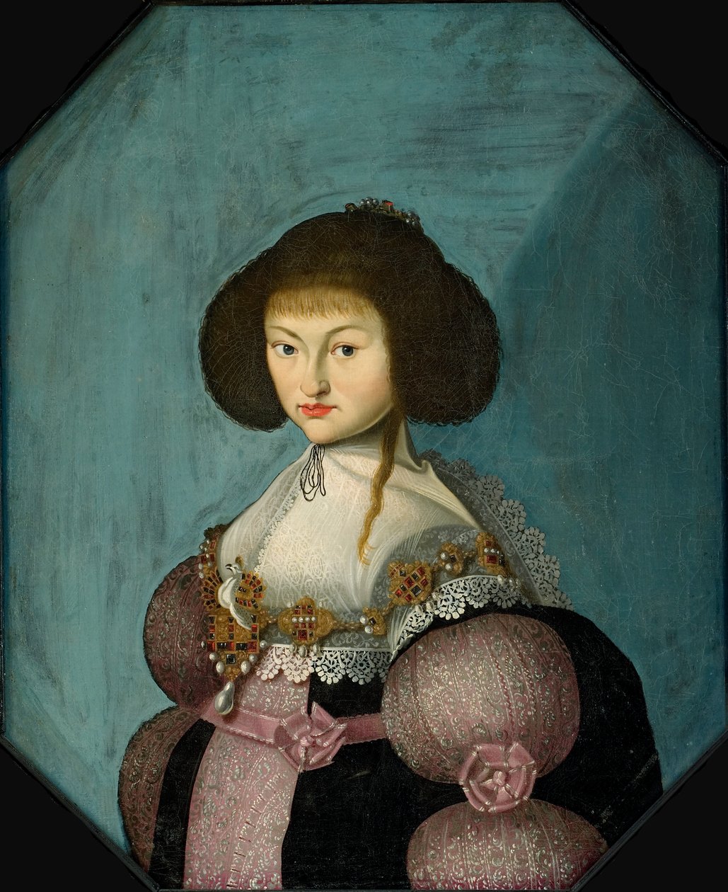 Prinsesse Magdalene Sibylle av Sachsen 1617-1668, hertuginne av..., mellom 1635 og 1660. av Morten Steenwinkel