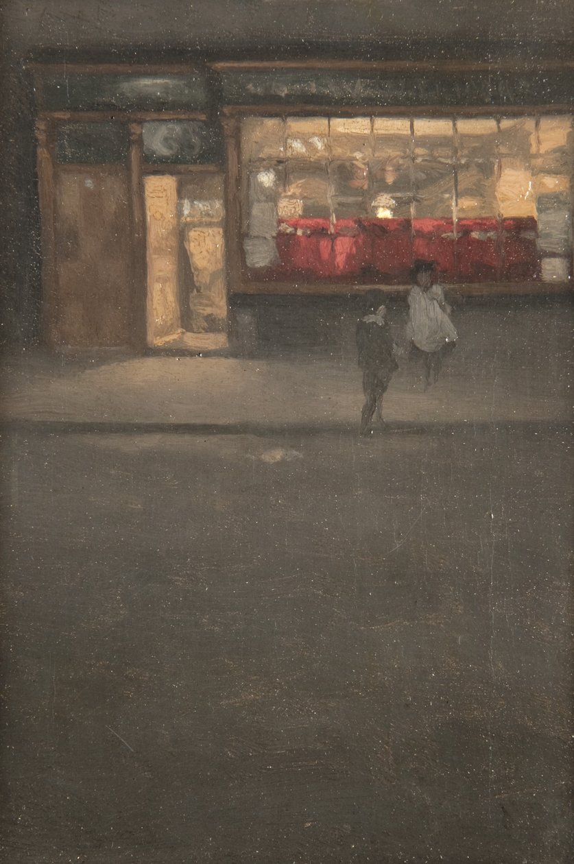 En liten butikk i Chelsea, ca. 1884-87 av Mortimer Ludington Menpes