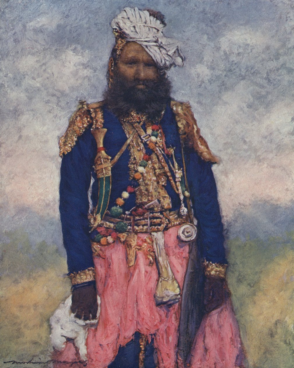 Indisk soldat - tidlig på 1900-tallet av Mortimer Ludington Menpes