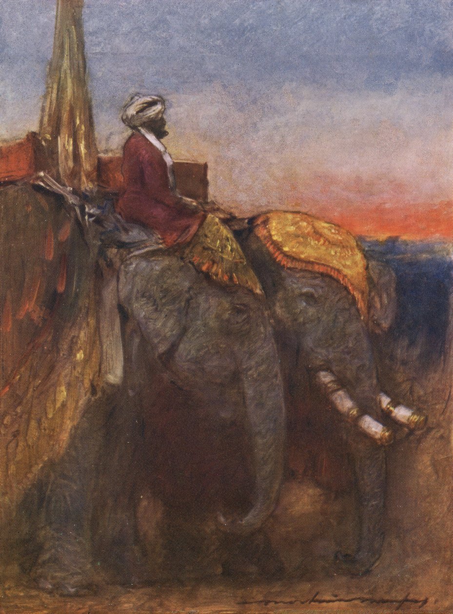 Jaipur-elefanter av Mortimer Ludington Menpes