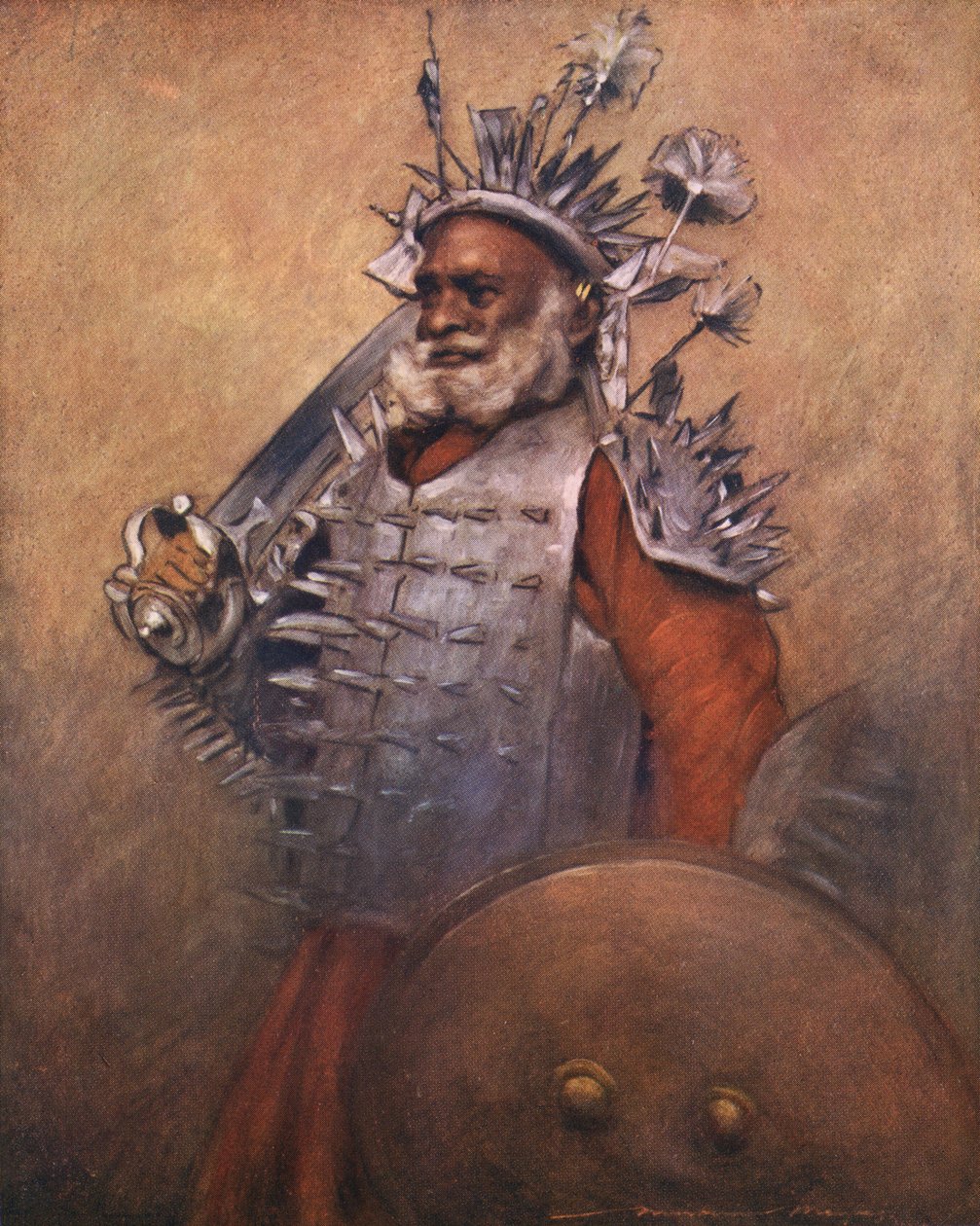 Rewa Warrior - 1800-tallet av Mortimer Ludington Menpes