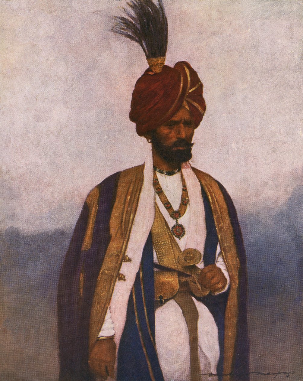 Sowar fra det 17. Dogra-regimentet - tidlig på 1900-tallet av Mortimer Ludington Menpes