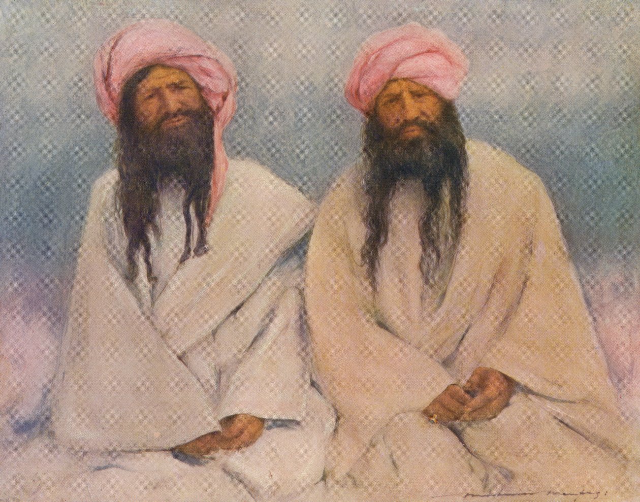 To Baluchi-høvdinger - tidlig på 1900-tallet av Mortimer Ludington Menpes