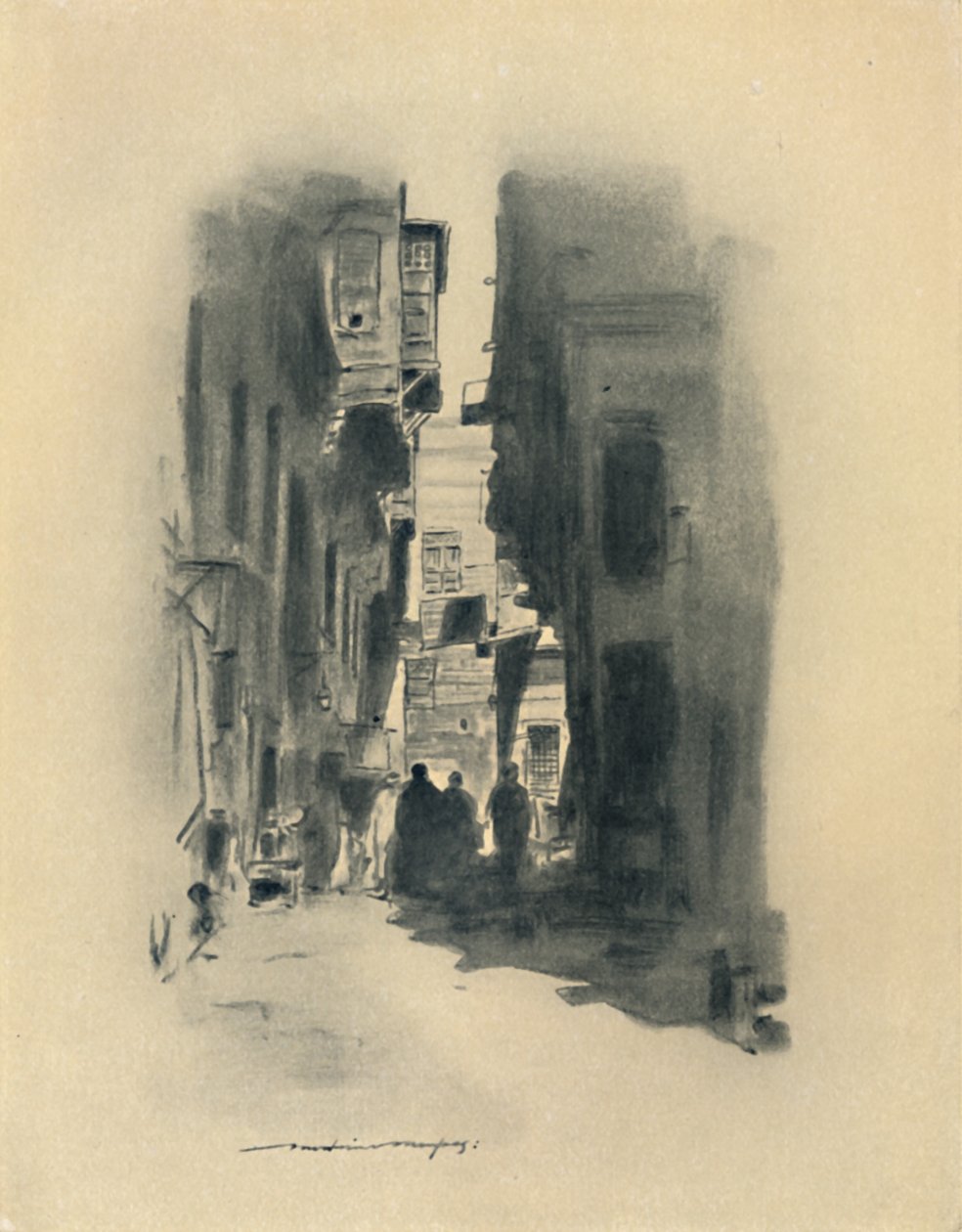A Cairo Street, 1903 av Mortimer L Menpes