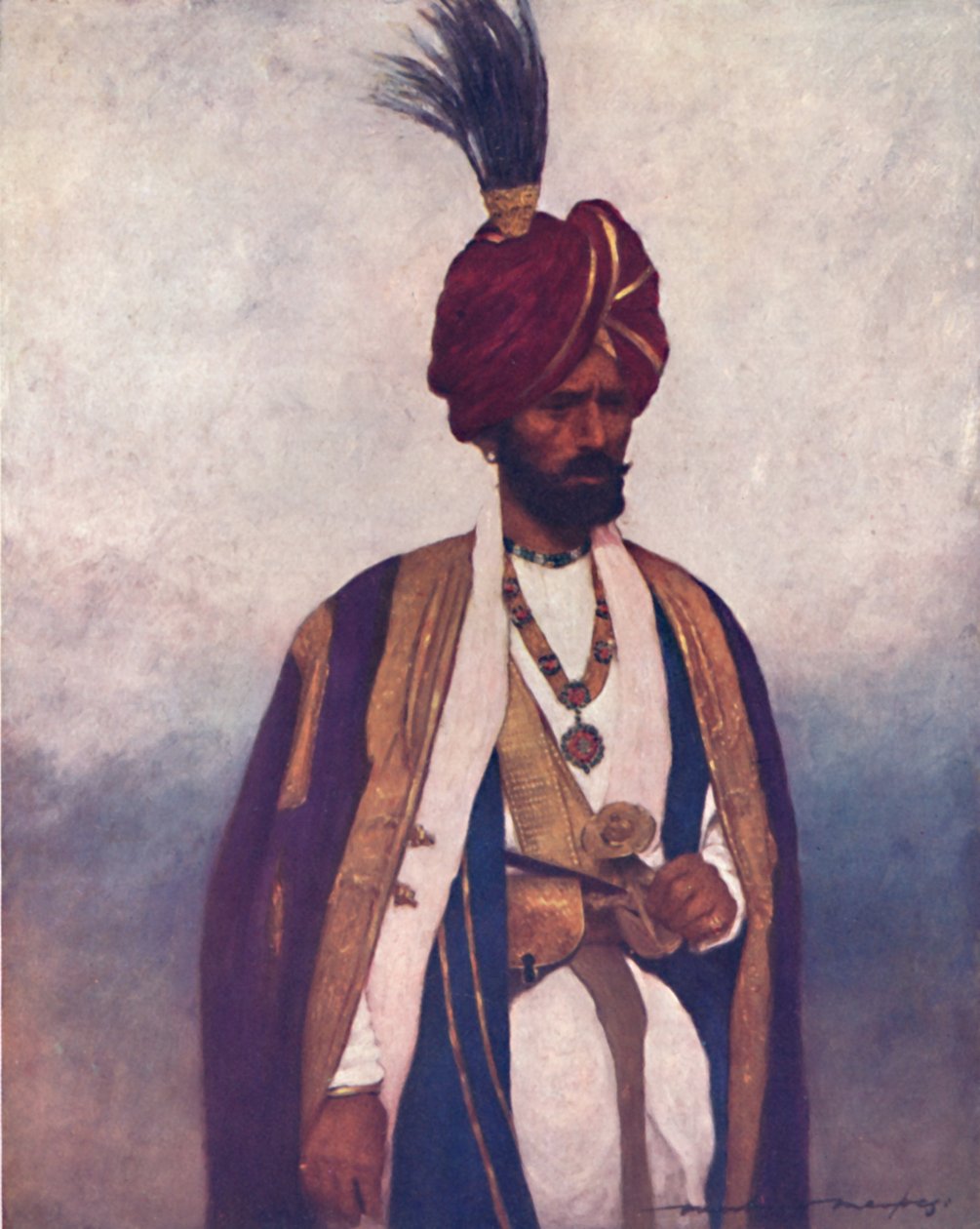 'En soldat av hans høyhet Dogra Sowar', 1903 av Mortimer L Menpes