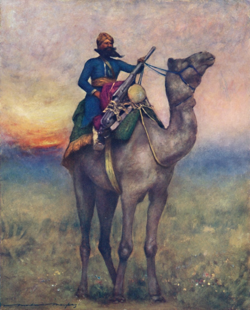 En dreiepistolbærer fra Rajputana, 1903 av Mortimer L Menpes