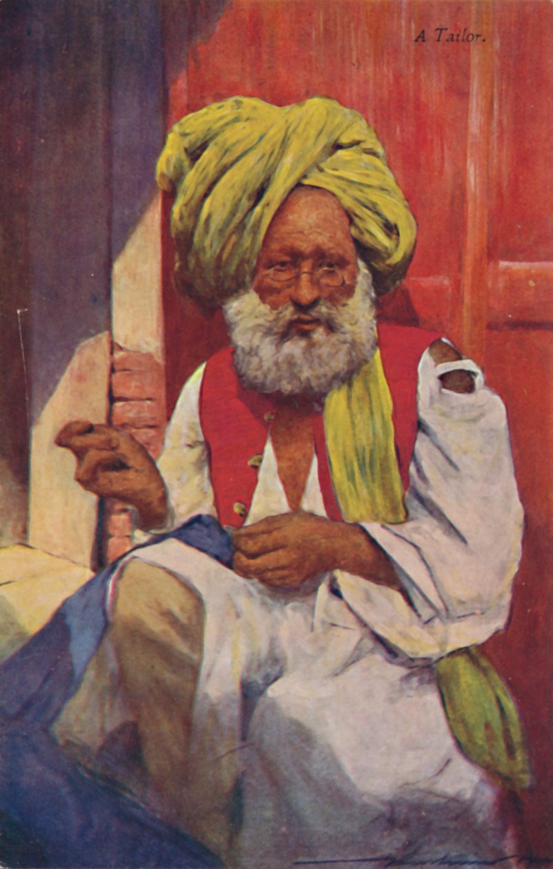 'En skredder', ca 1920-tallet. av Mortimer L Menpes