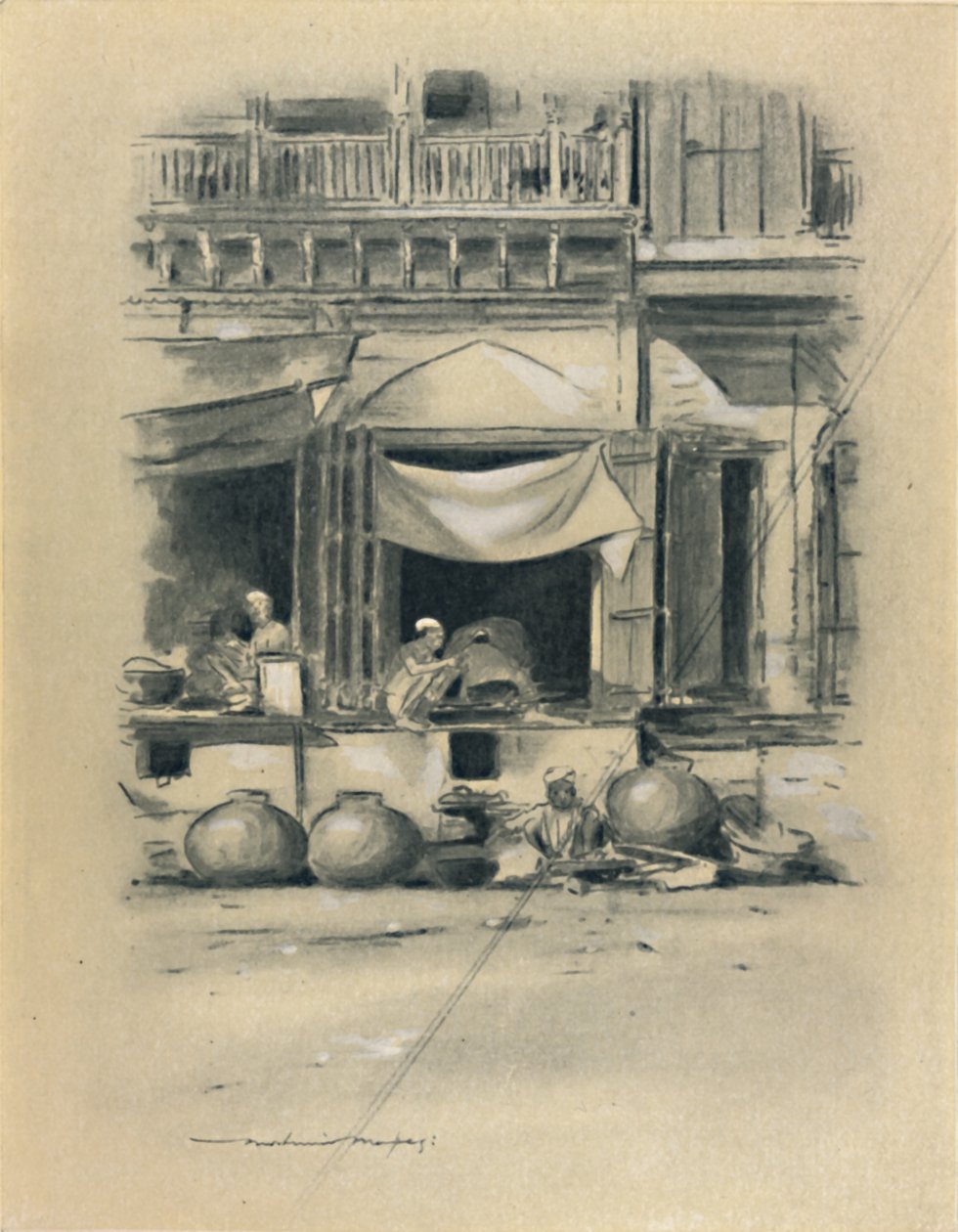 Basaren i Delhi, 1903 av Mortimer L Menpes