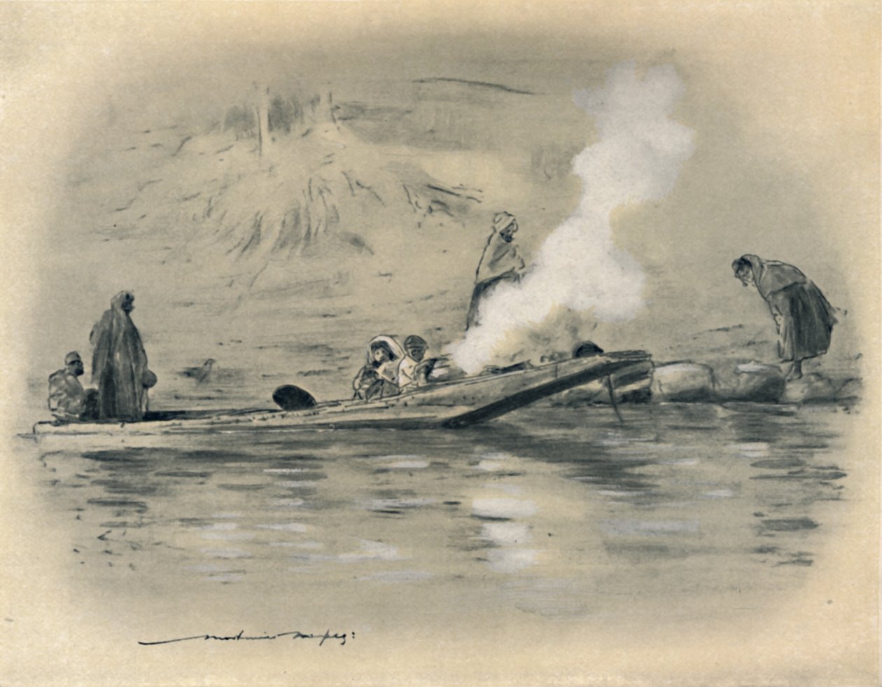 Familie av Nomadic Tribe, 1903 av Mortimer L Menpes