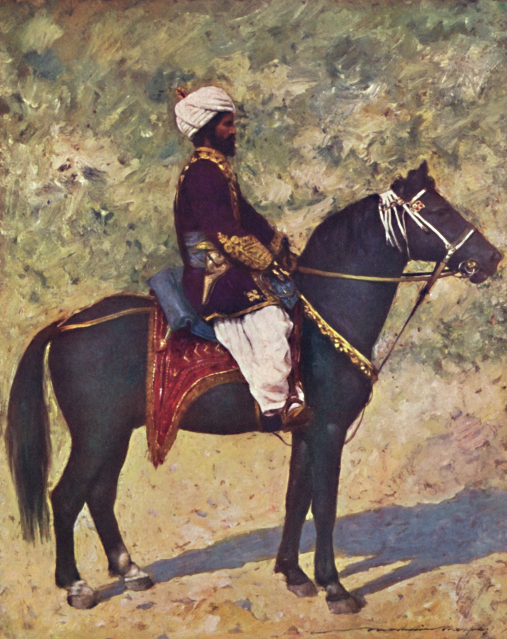 Rytter ved Bombay Camp, 1903 av Mortimer L Menpes