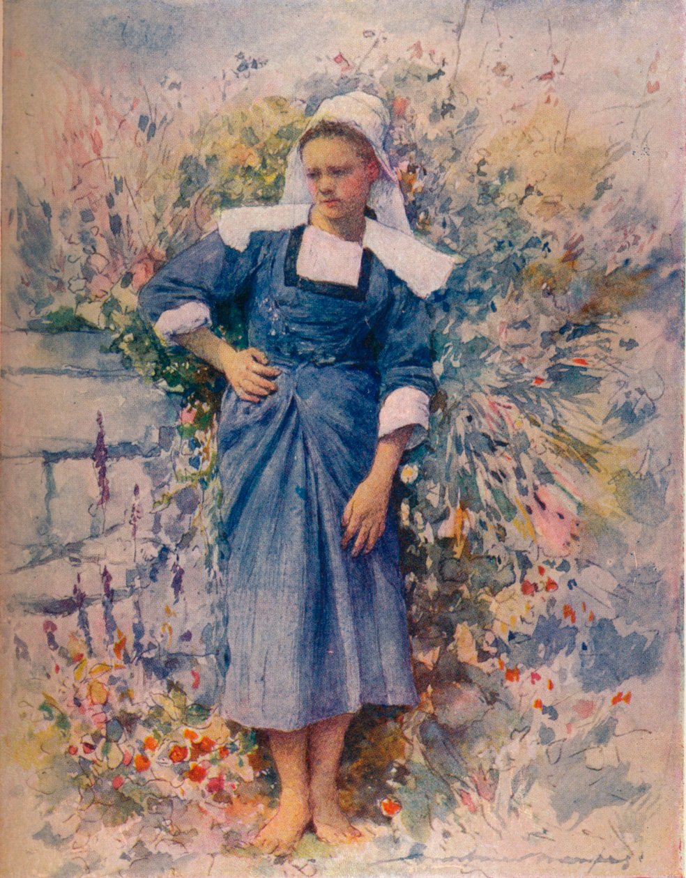Lille Maria, 1905. 1914 av Mortimer L Menpes