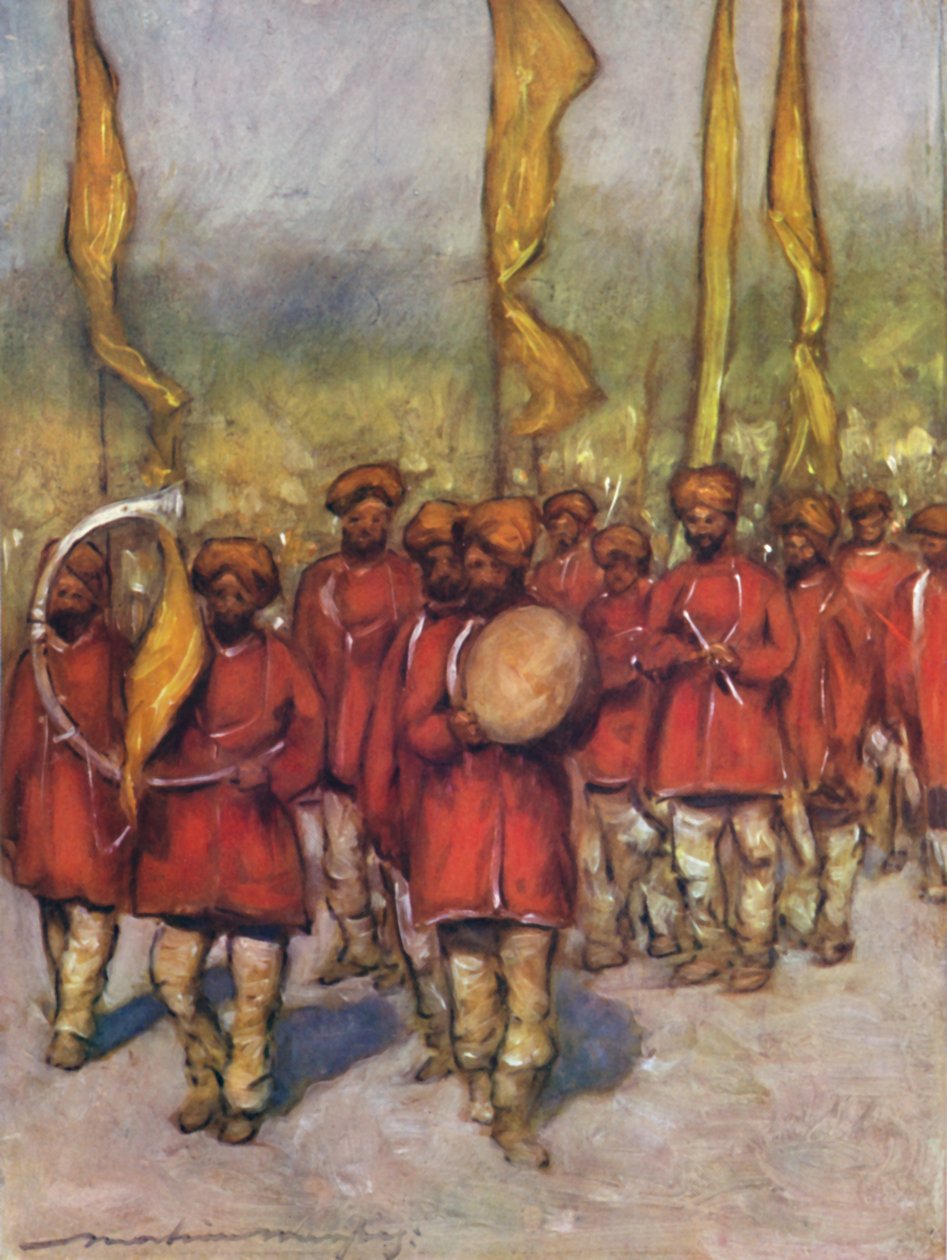 Innfødte Bards fra Cutch State, 1903 av Mortimer L Menpes