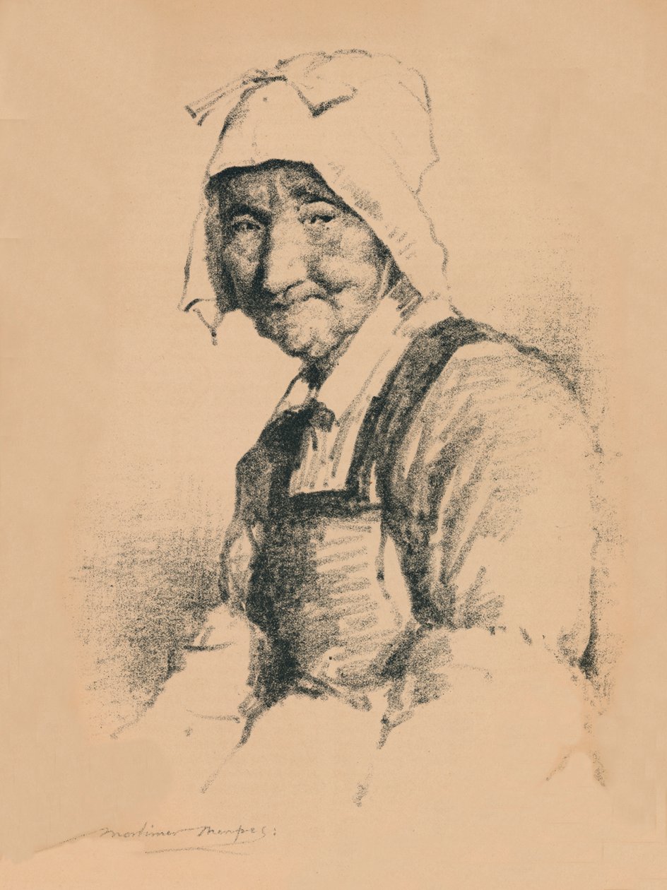 Portrett av en gammel kvinne, c1890, 1894 av Mortimer L Menpes