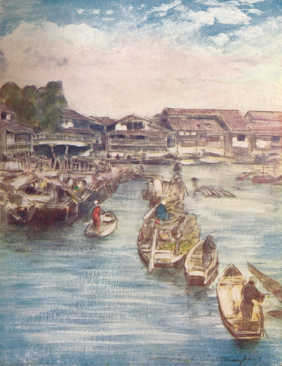 'The Venezia of Japan', c1887, 1901 av Mortimer L Menpes