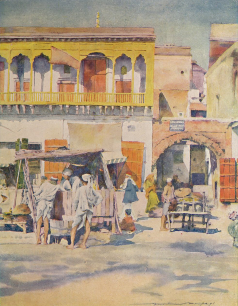 En basar, Delhi, 1905 av Mortimer Ludington Menpes