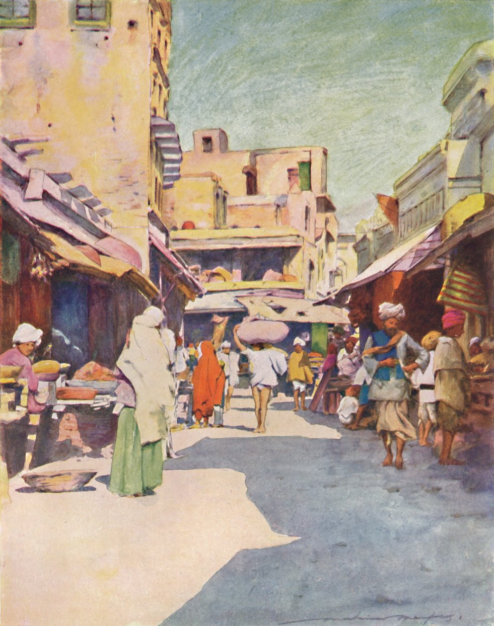 En basar i Amritsar, 1905 av Mortimer Ludington Menpes