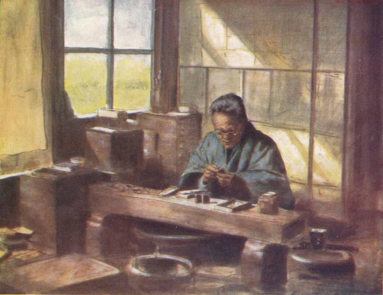 A Cloisonne Worker, c1887, 1901 av Mortimer Ludington Menpes