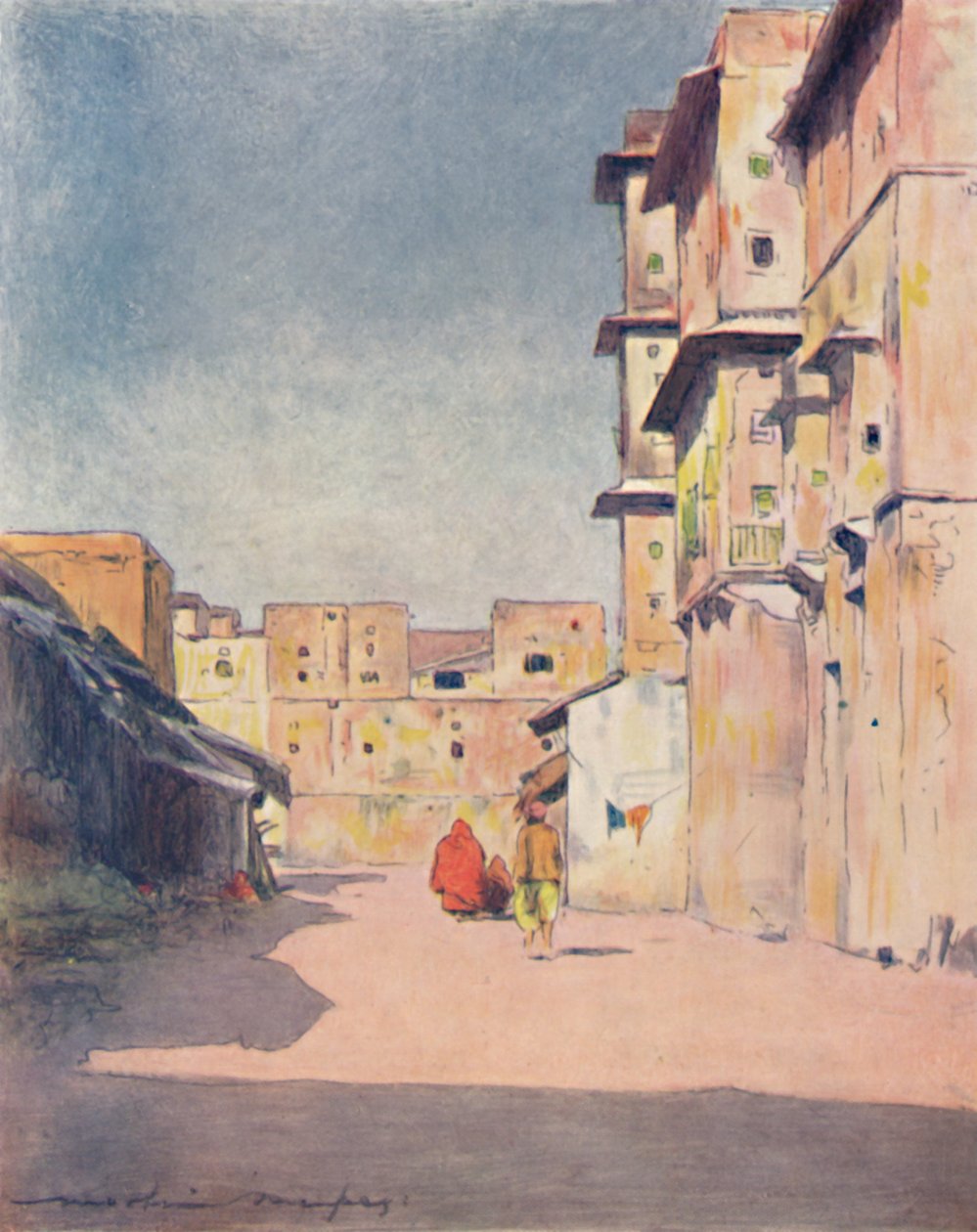 En gate i Jeypore, 1905 av Mortimer Ludington Menpes
