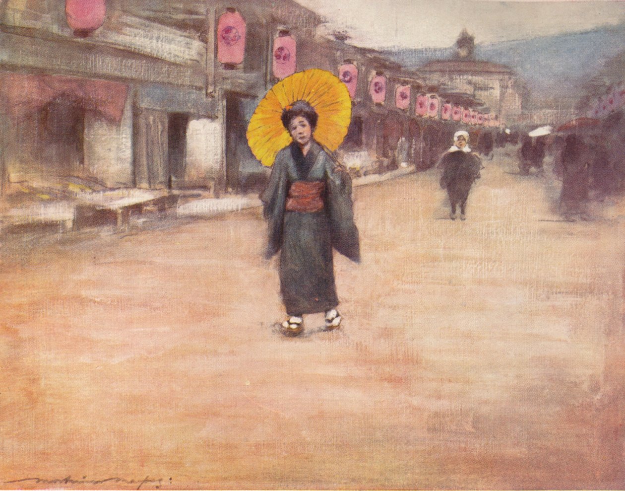 En gate i Kyoto, ca 1887, 1901 av Mortimer Ludington Menpes
