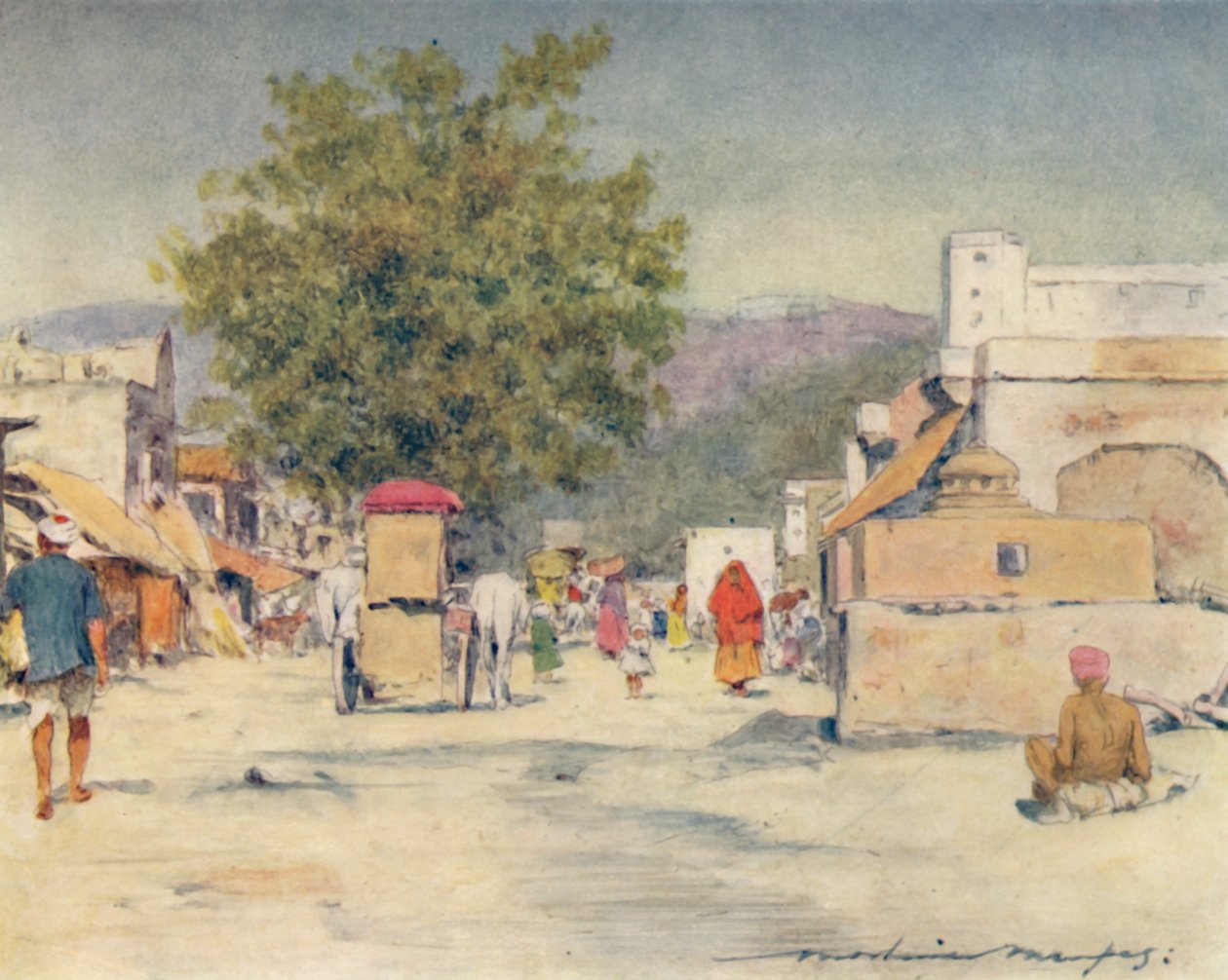 I byen Jeypore, 1905 av Mortimer Ludington Menpes