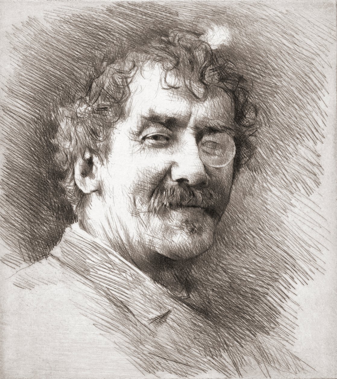 James McNeill Whistler, portrett. av Mortimer Ludington Menpes