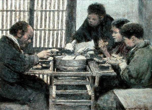 Japansk middag av Mortimer Ludington Menpes