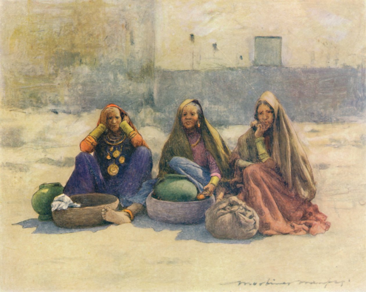 Market Women of Ajmere, 1905 av Mortimer Ludington Menpes