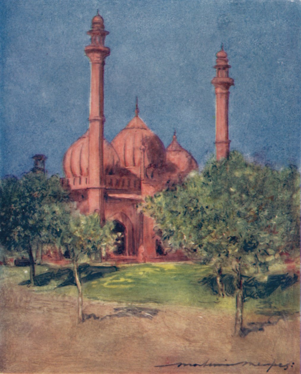 Naul Masa-moskeen, 1905 av Mortimer Ludington Menpes