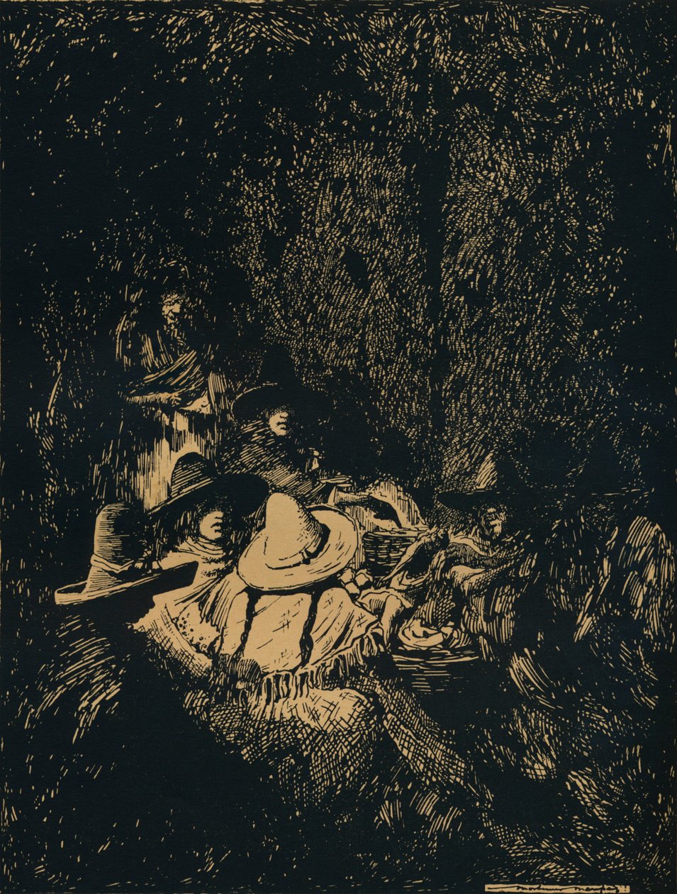 Nattscene ved Puebla, c1895, 1896 av Mortimer Ludington Menpes