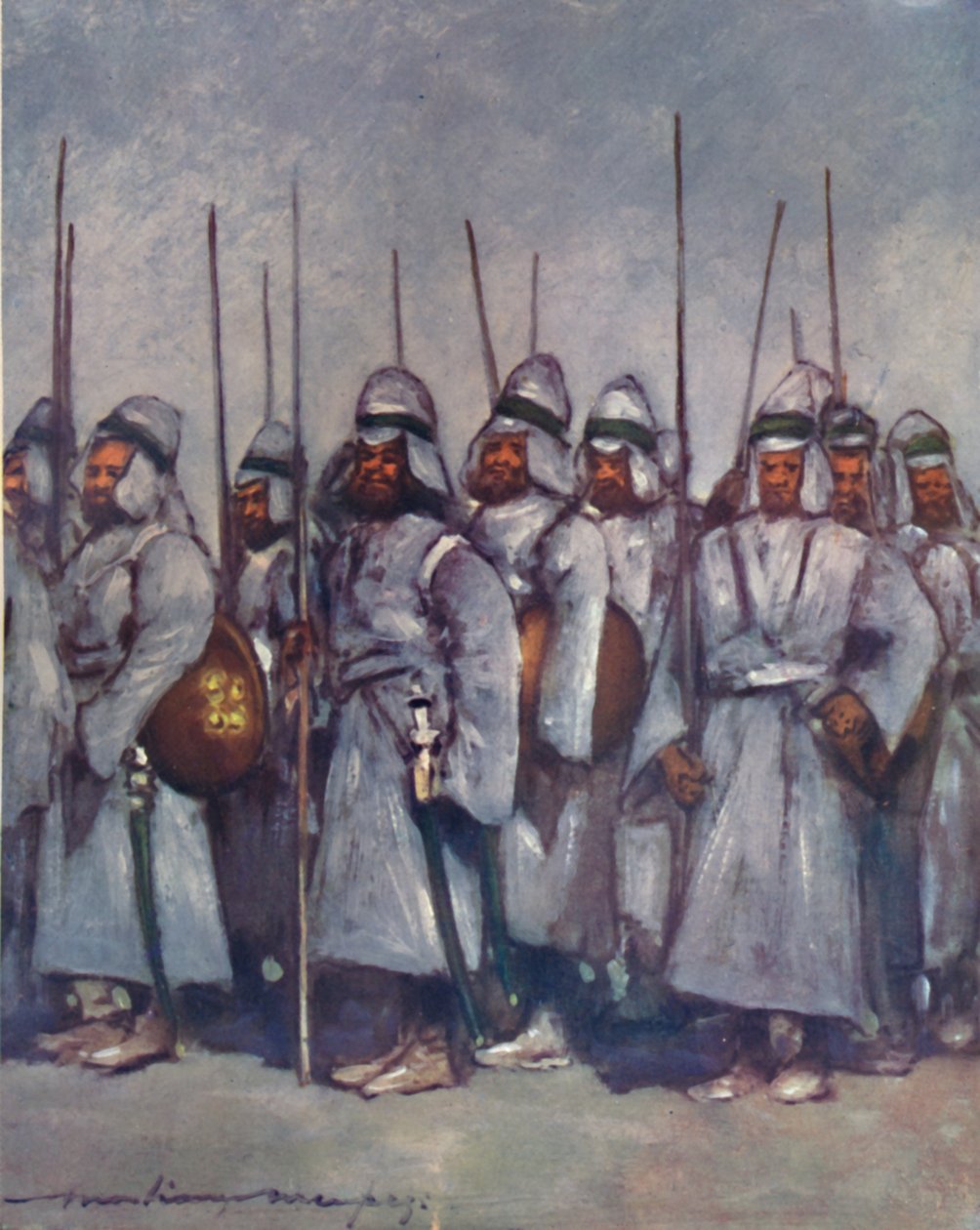 Quilted Soldiers of Kishengarh, 1903 av Mortimer Ludington Menpes