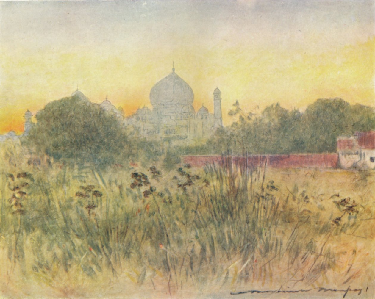 Taj Mahal, Agra, 1905 av Mortimer Ludington Menpes