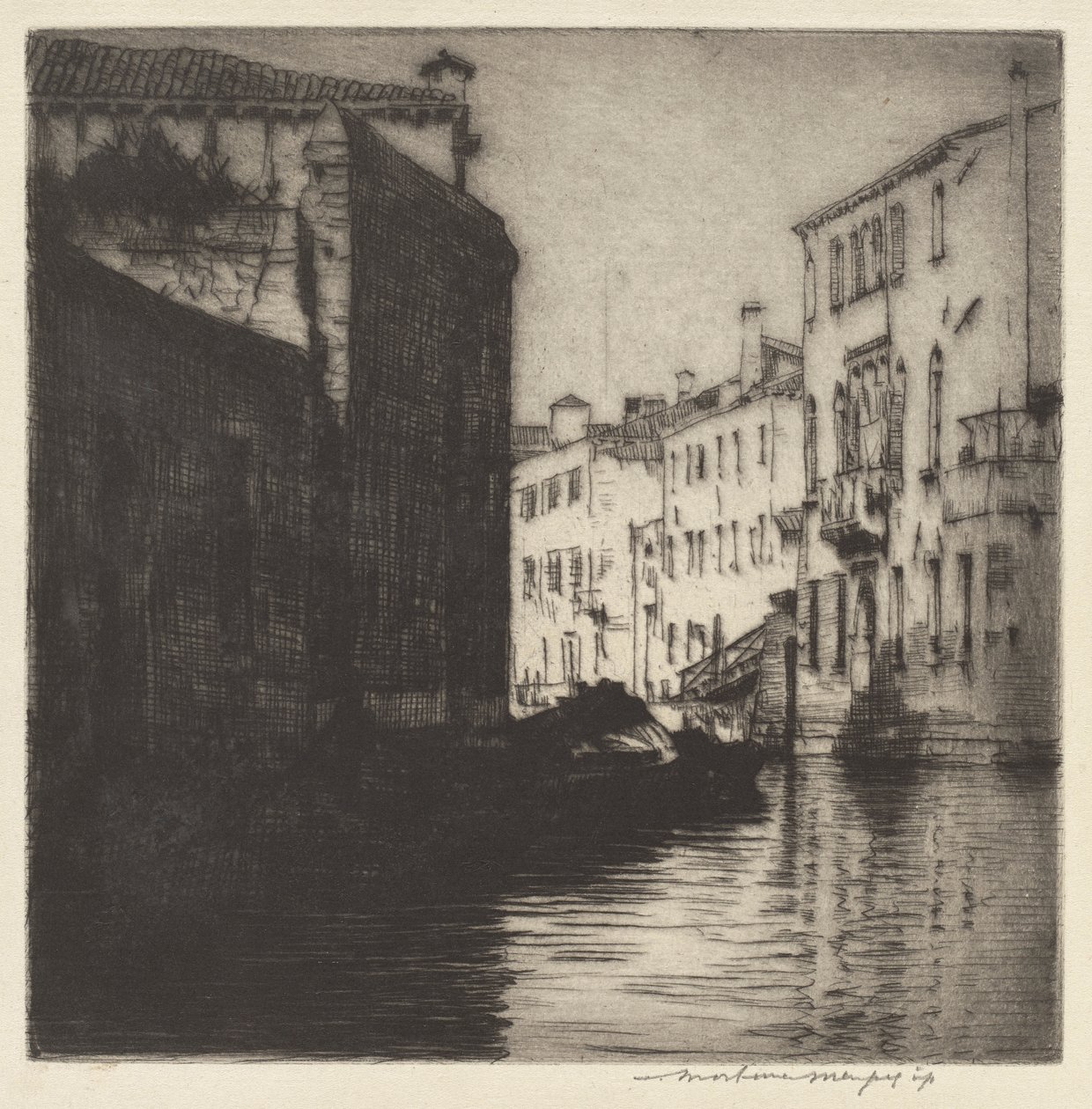 En bakre kanal, Venezia av Mortimer Menpes