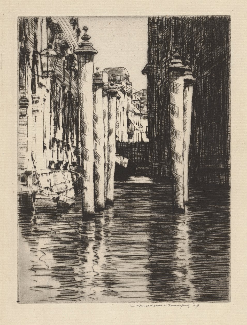 En smal kanal, Venezia av Mortimer Menpes