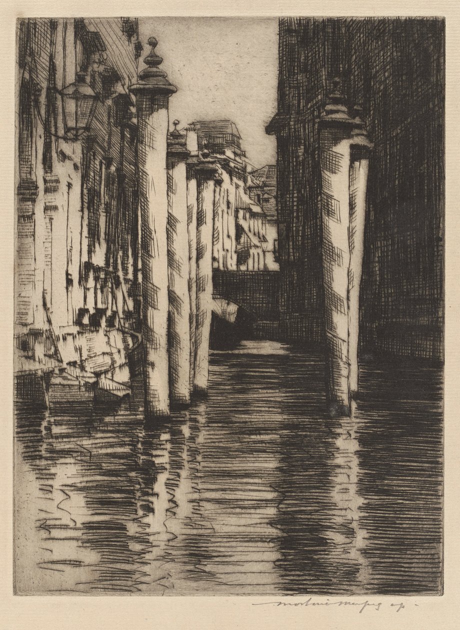 En smal kanal, Venezia av Mortimer Menpes