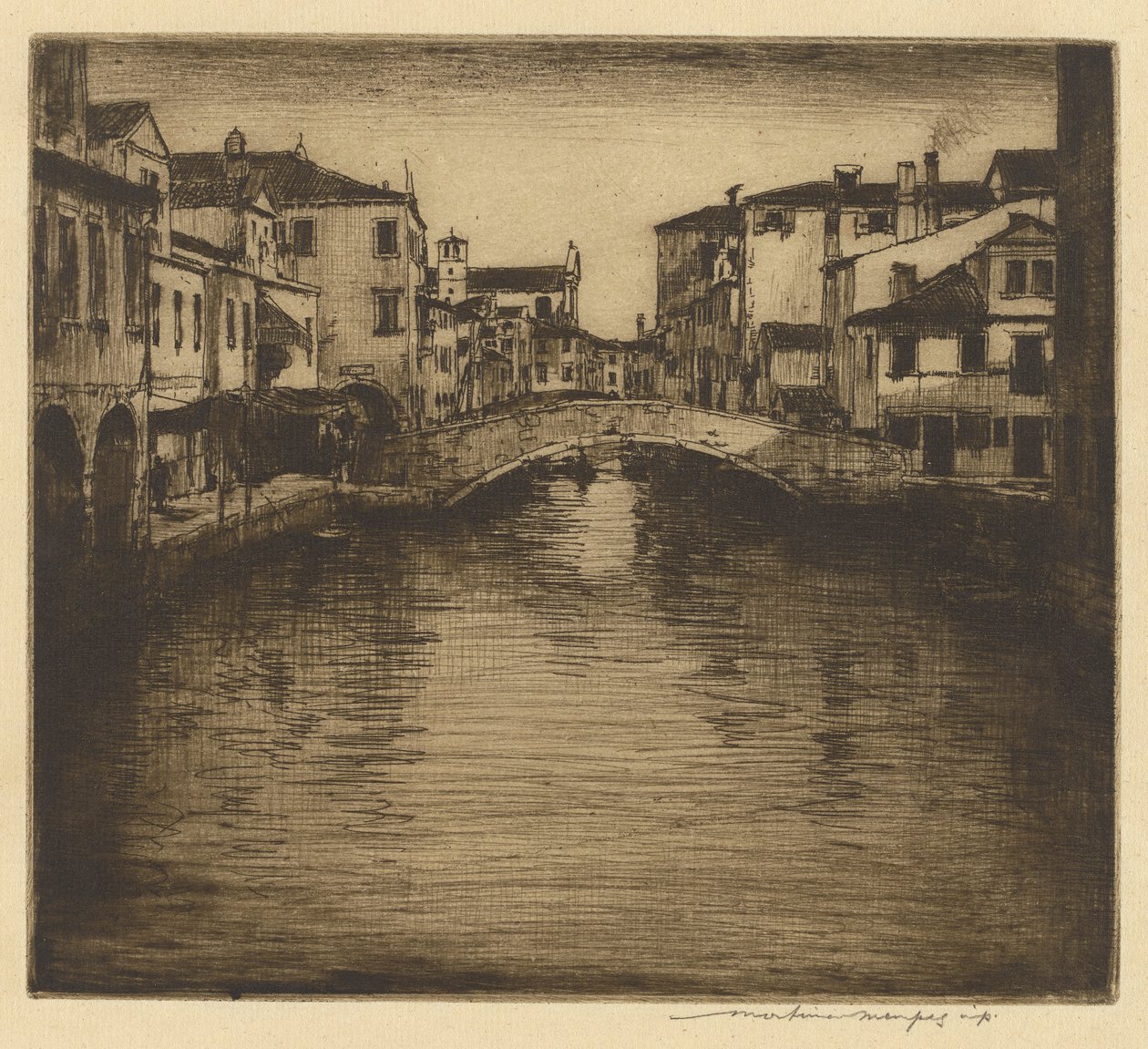 En sidekanal, Venezia av Mortimer Menpes