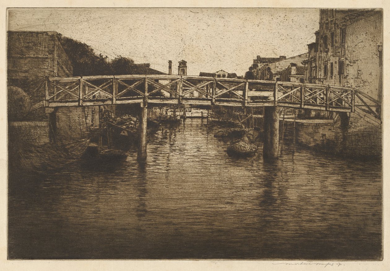 En gammel bro, Venezia av Mortimer Menpes