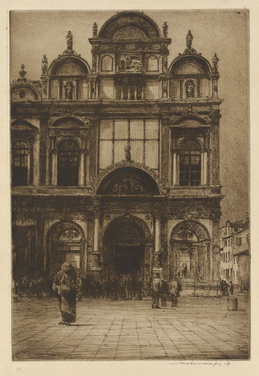 Fasade til Scuola di San Marco, Venezia av Mortimer Menpes