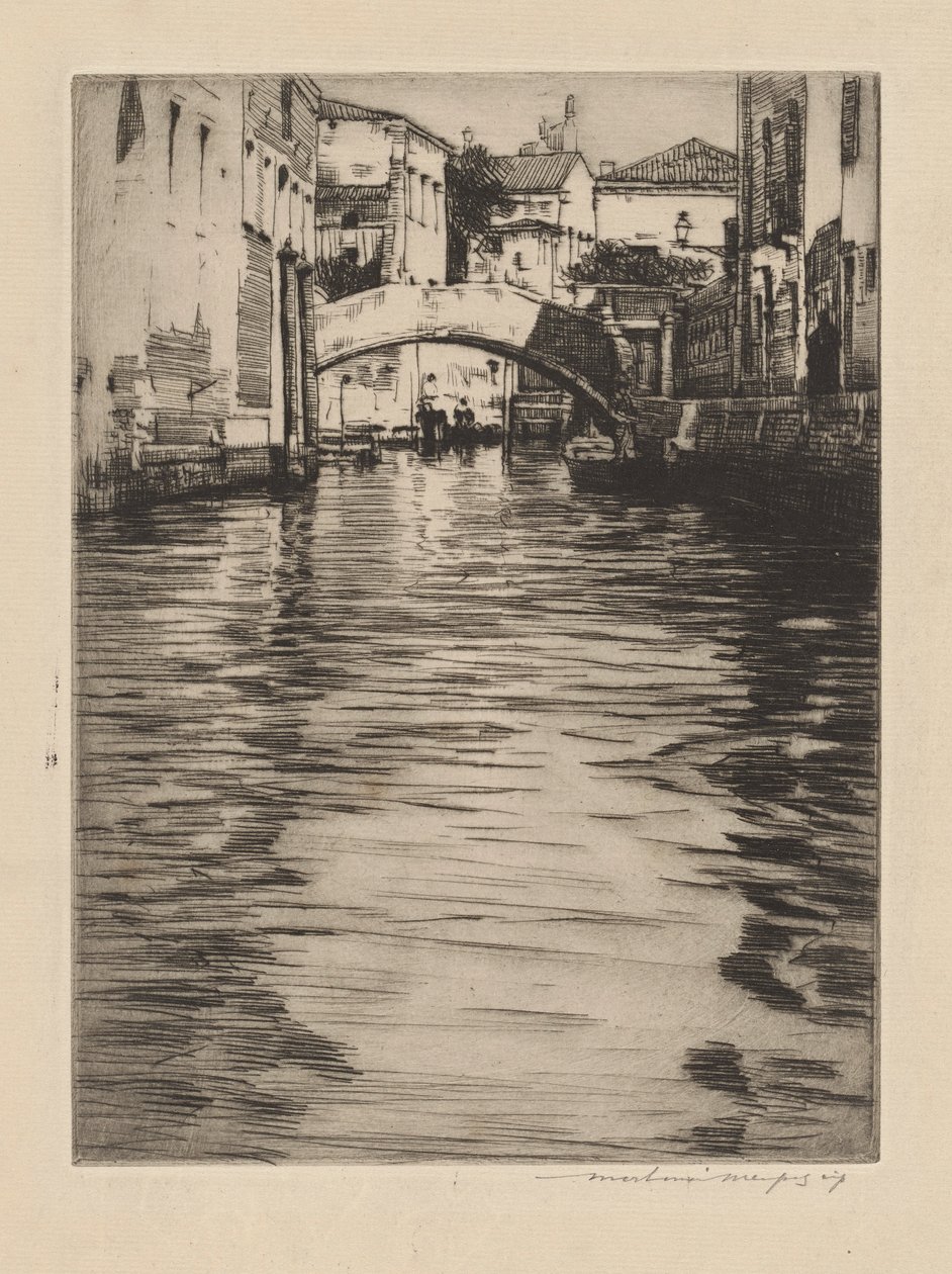 Reflections, Venezia (Lucianos bro, Canal Grande) av Mortimer Menpes