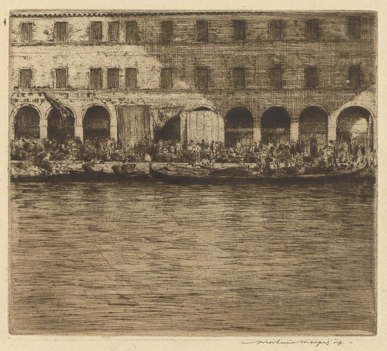 Rialto Markets, Venezia av Mortimer Menpes