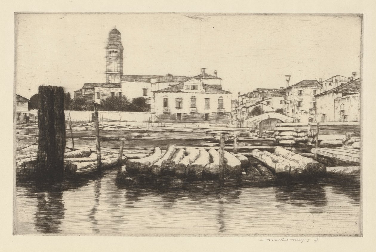 Timber Shore of the Brenta av Mortimer Menpes