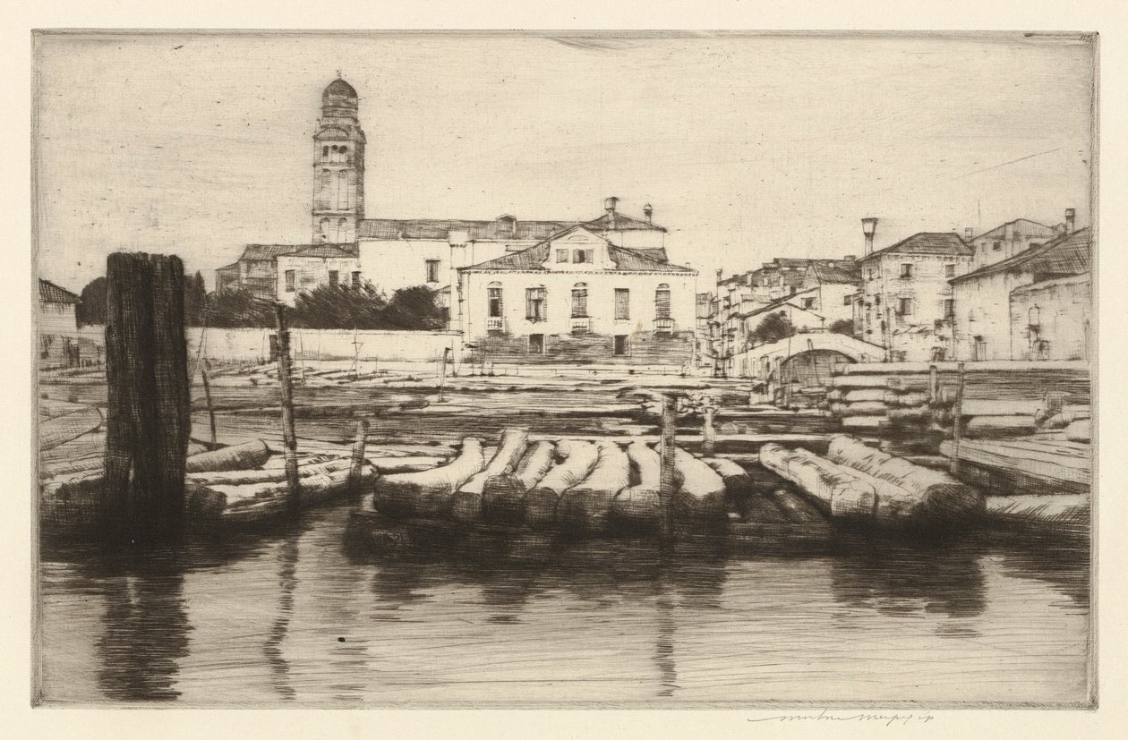 Timber Shore of the Brenta av Mortimer Menpes