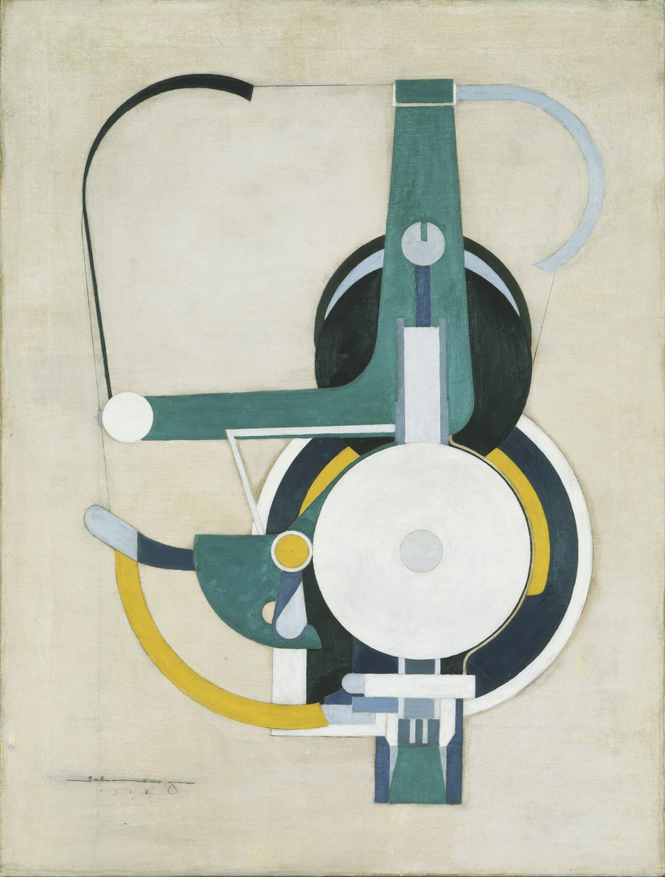 Maleri (tidligere Maskin), 1916 av Morton Livingston Schamberg