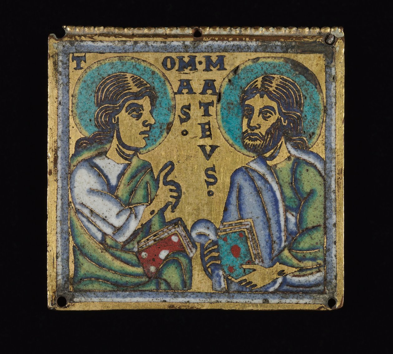 Plakett som viser St. Thomas og St. Matthew, ca. 1160 av Mosan School